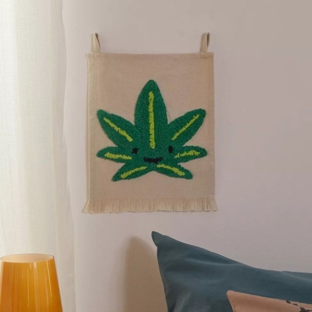 Urban Outfitters Mini Tufted Flag Textured Mary Jane 100% Cotton Tapestry NWT